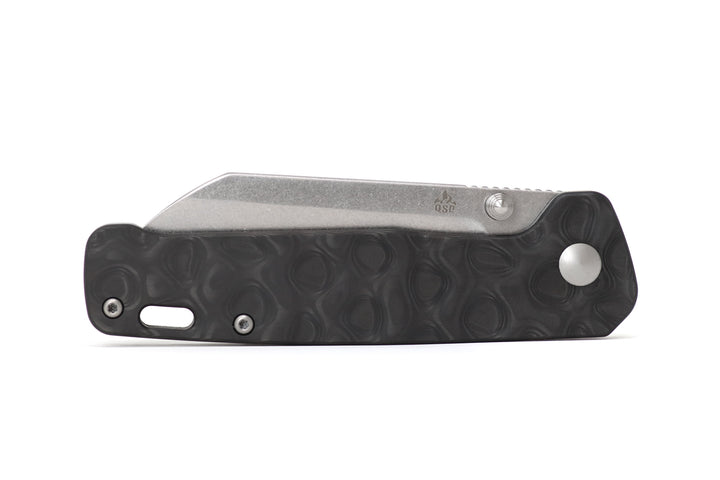 QSP Penguin Titanium Frame Lock with S35VN - Marbled Carbon Fiber