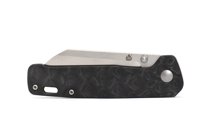 QSP Penguin Titanium Frame Lock with S35VN - Marbled Carbon Fiber