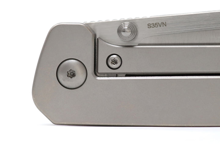 QSP Penguin Titanium Frame Lock with S35VN - Marbled Carbon Fiber
