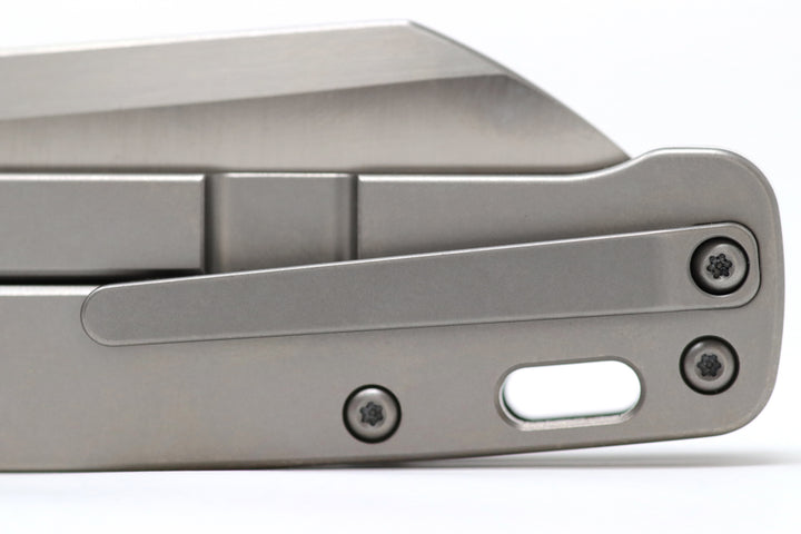 QSP Penguin Titanium Frame Lock with S35VN - Marbled Carbon Fiber