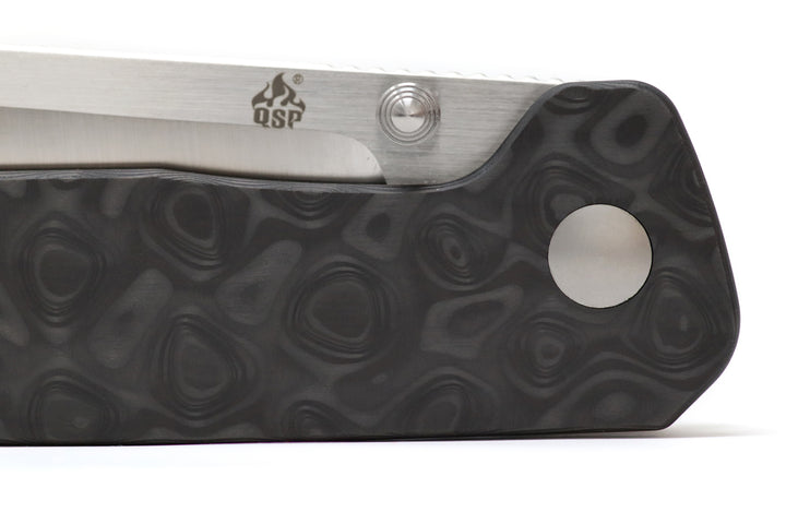 QSP Penguin Titanium Frame Lock with S35VN - Marbled Carbon Fiber