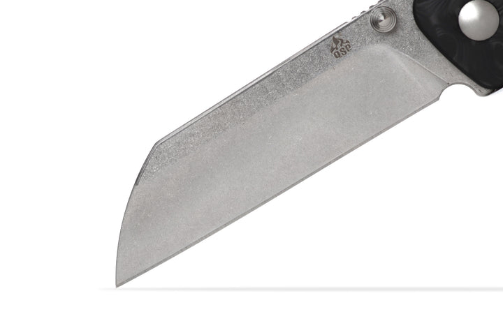 QSP Penguin Titanium Frame Lock with S35VN - Marbled Carbon Fiber