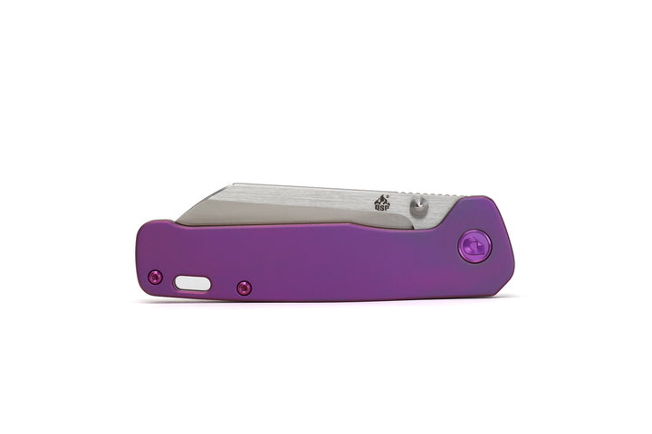 Drop + QSP Penguin Purple Titanium Frame Lock S35VN Folding Pocket Knife for Every Day Carry