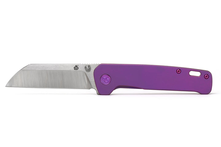 Drop + QSP Penguin Purple Titanium Frame Lock S35VN Folding Pocket Knife for Every Day Carry