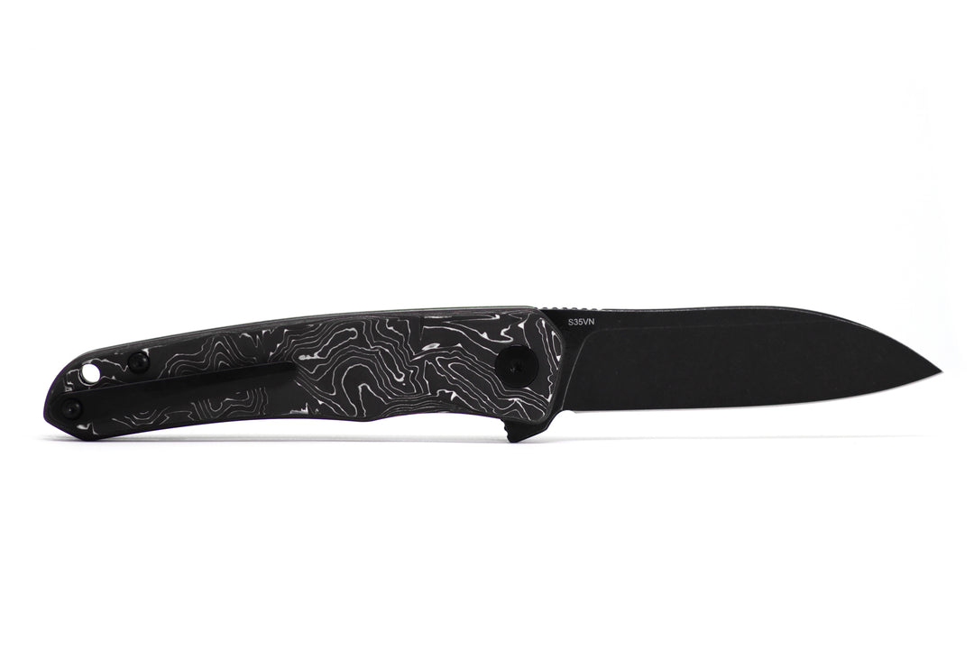 QSP Otter S35VN Pocket Folding Knife with Carbon Fiber Handle