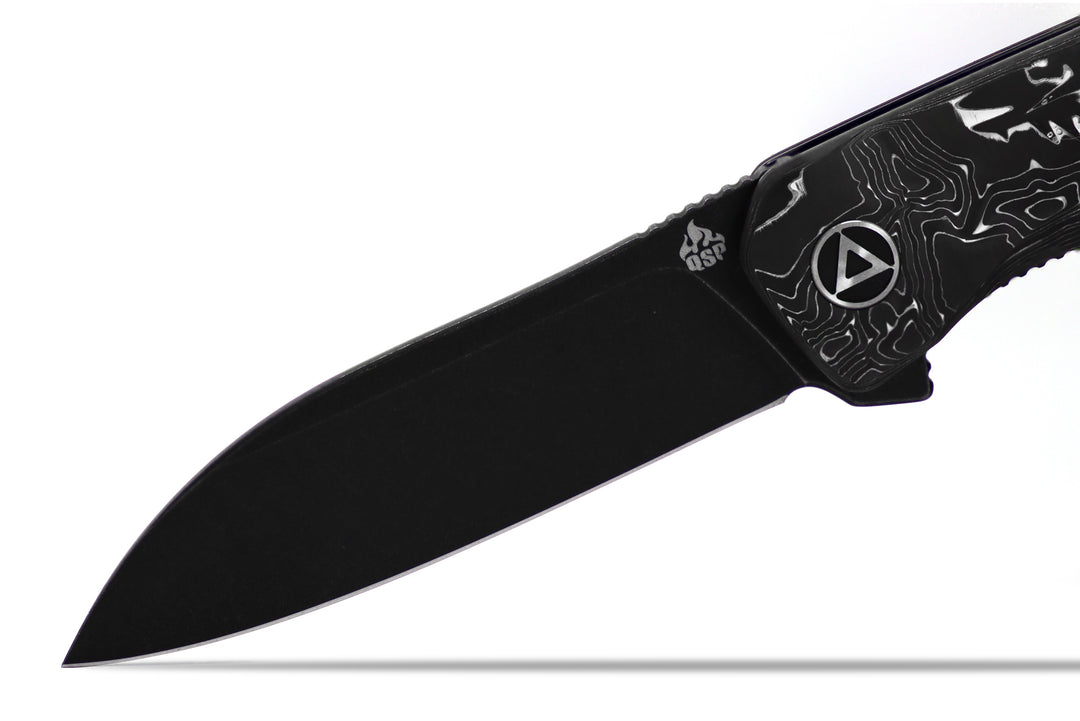 QSP Otter S35VN Pocket Folding Knife with Carbon Fiber Handle