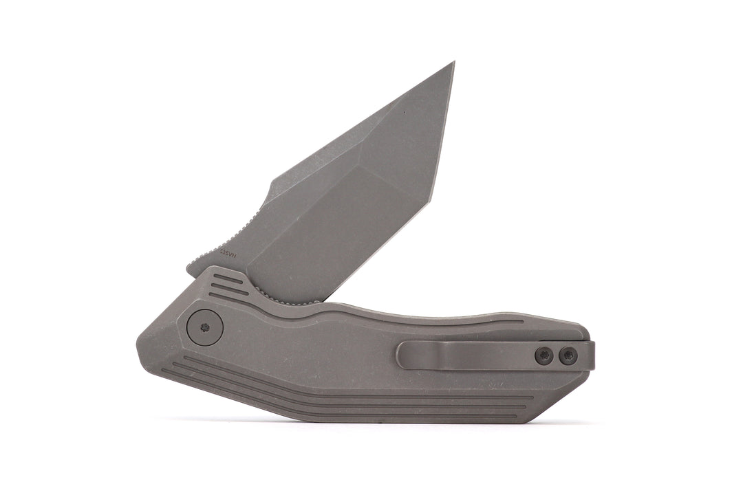 Damned Designs Yokai Titanium Frame Lock S35VN Folding Pocket Knife Pictures by Kaviso