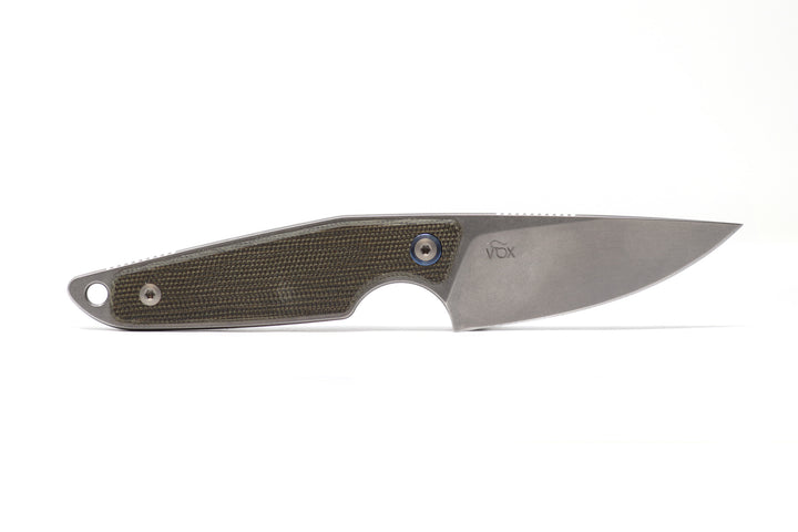 MKM MAKRO 1 Drop Point M390 Micarta Handle Fixed Blade Knife with Leather Sheath by Jesper Vox