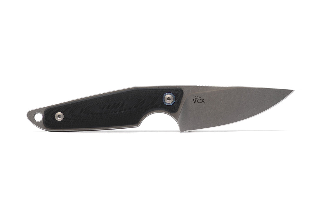 MKM MAKRO 1 Drop Point M390 Micarta Handle Fixed Blade Knife with Leather Sheath by Jesper Vox