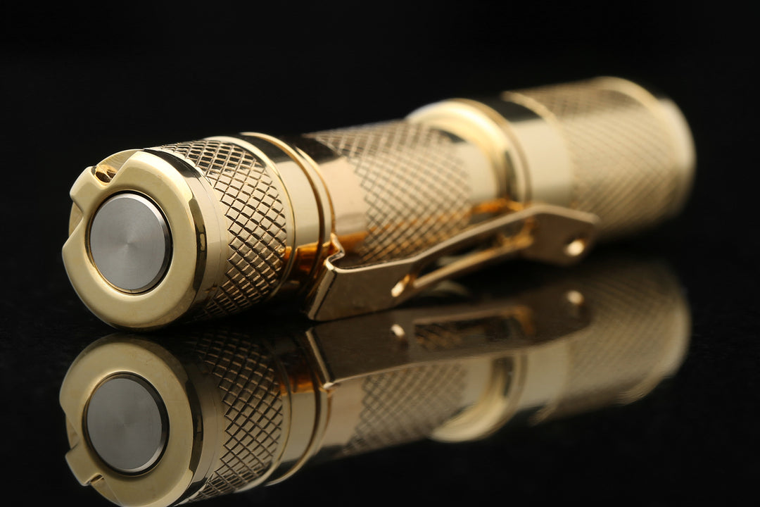 Drop Brass AAA Pocket Flashlight