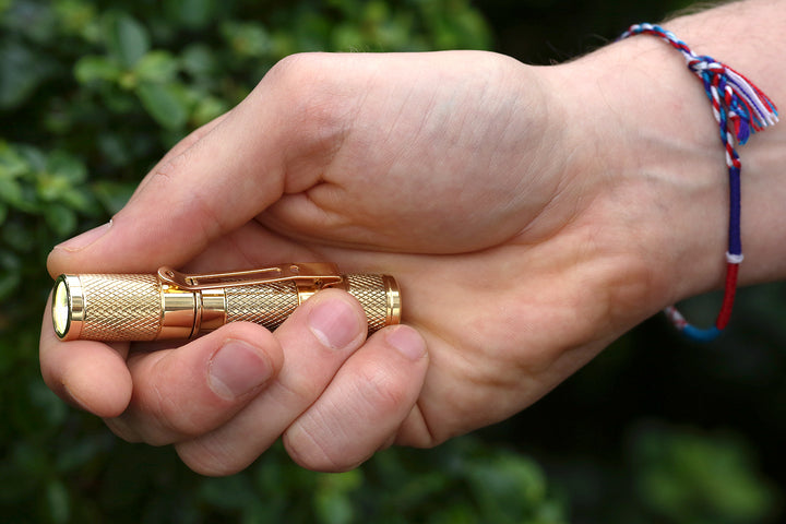 Drop Brass AAA Pocket Flashlight