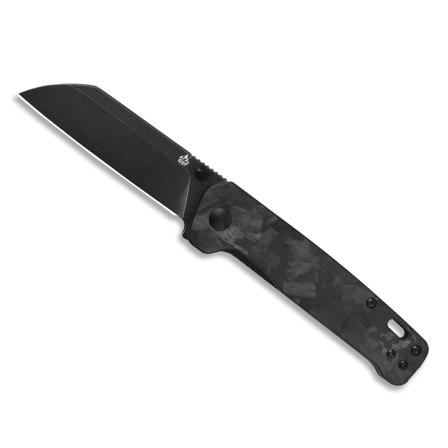 QSP Penguin Shredded Carbon Fiber (D2 Steel) - Open Box Folding Knife