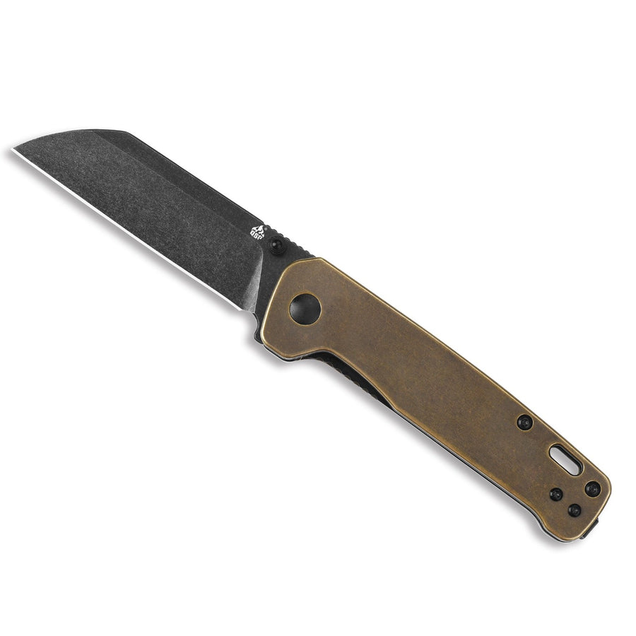 QSP Penguin Brass Liner Lock (D2 Steel) - Open Box Folding Knife