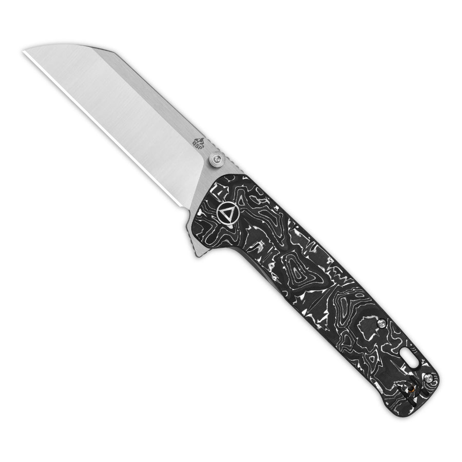 QSP Penguin Plus Titanium Frame Lock (20CV Steel) CPM 20CV Satin or Black Folding Knife Aluminum Carbon Fiber