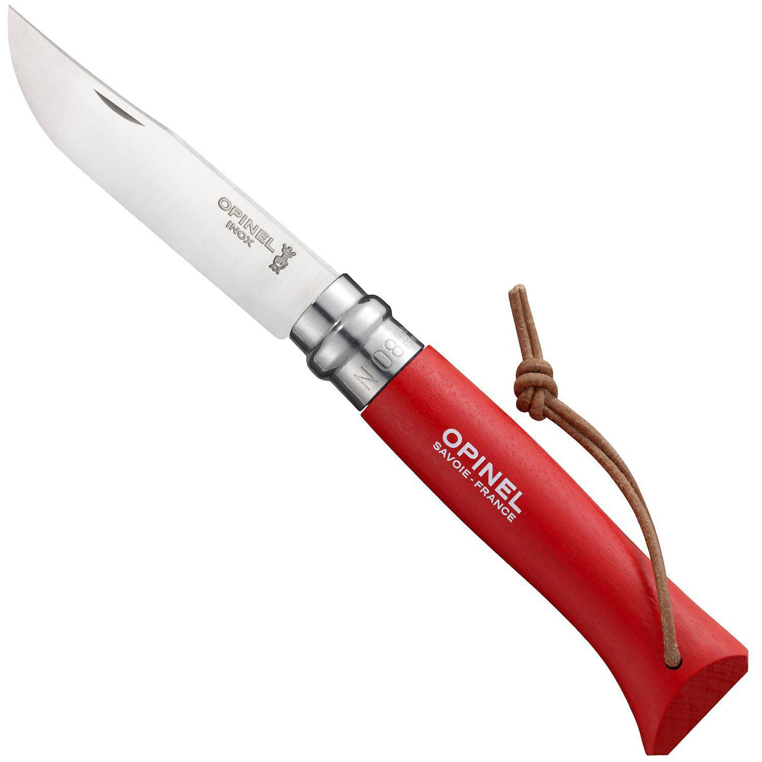 Opinel Stainless No8 - Red w/ Sheath