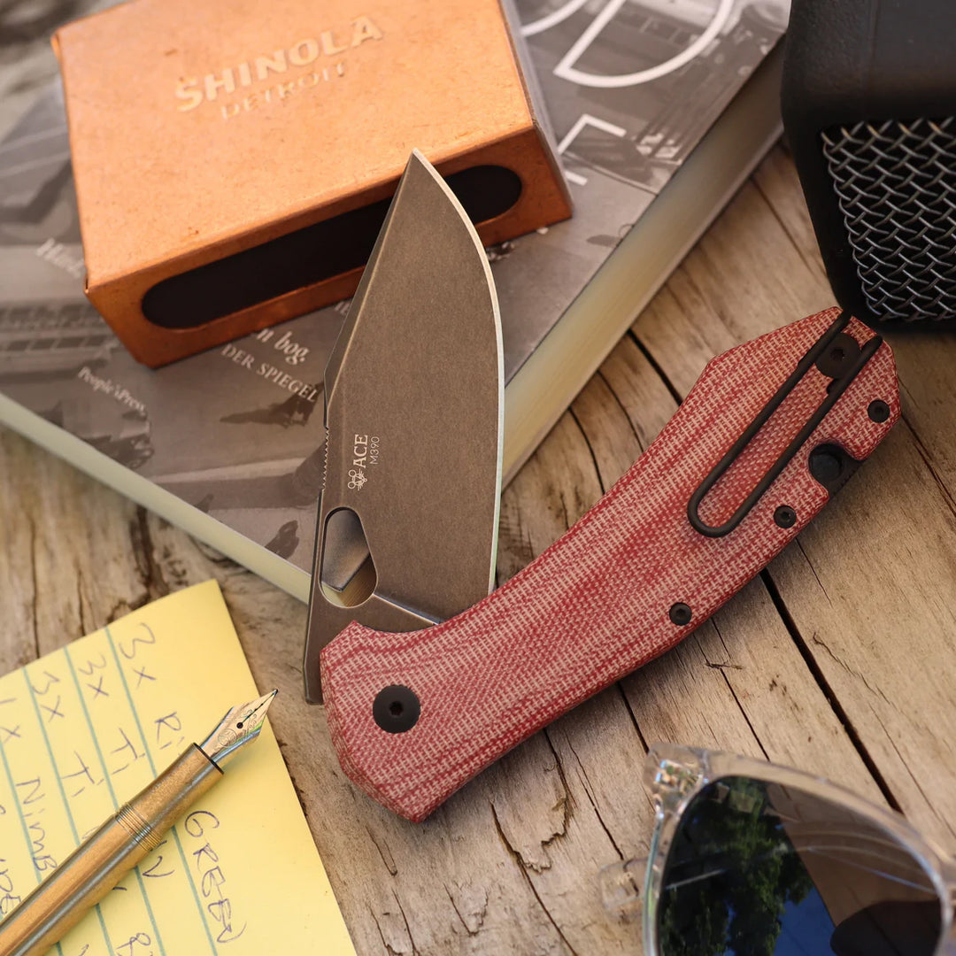 GiantMouse Ace Grand Red Micarta PVD