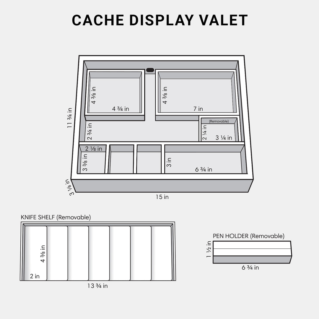 Kaviso EDC Cache Display Valet & Optional Storage Drawer