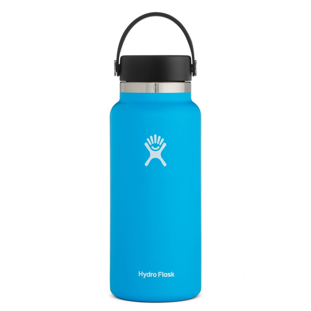 Hydro Flask Wide Mouth Straw Lid Water Bottle 32 Oz - Blue/Rain Colored