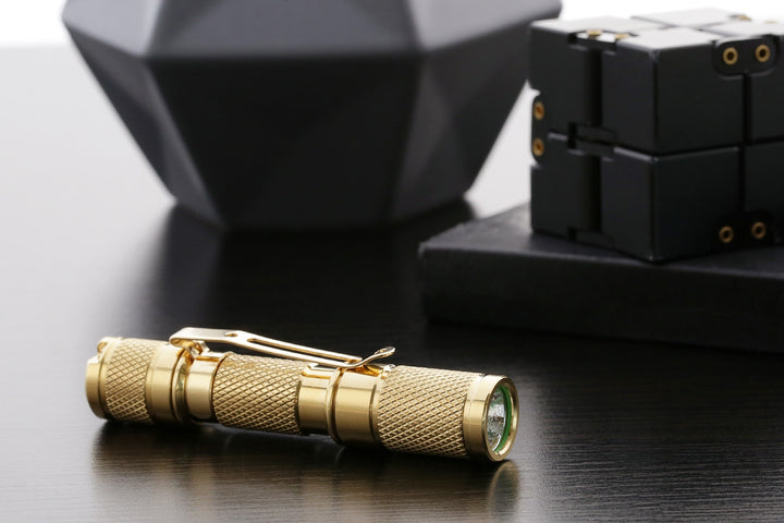 Drop Brass AAA Pocket Flashlight